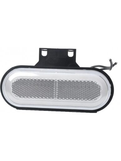 Gabaritinis žibintas LED, stačiakampė, 12-24V, 124x49x20mm, Kramp 4