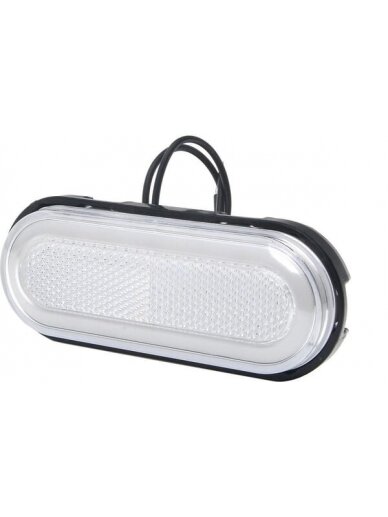 Gabaritinis žibintas LED, stačiakampė, 12-24V, 124x49x20mm, Kramp 11 Gabaritinis žibintas LED, stačiakampė, 12-24V, 124x49x20mm, Kramp 11