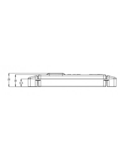 Gabaritinis žibintas LED, stačiakampė, 12-24V, 130x32x20mm, Kramp 4