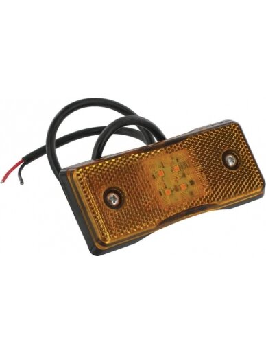 Gabaritinis žibintas LED, stačiakampė, 12/24 V, gintarinė, tvirtinama varžtais, "Britax Gabaritinis žibintas LED, stačiakampė, 12/24 V, gintarinė, tvirtinama varžtais, "Britax