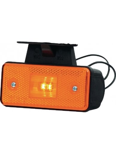 Gabaritinis žibintas LED, stačiakampė, 12/24 V, gintarinė, tvirtinama varžtais, Waś Gabaritinis žibintas LED, stačiakampė, 12/24 V, gintarinė, tvirtinama varžtais, Waś
