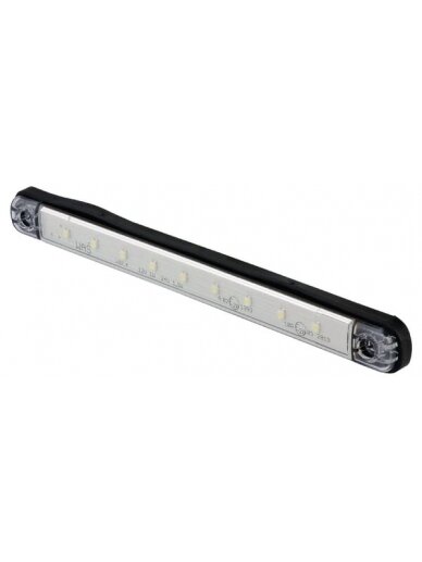 Gabaritinis žibintas LED, stačiakampė, 12/24V, balta, tvirtinama varžtais, 238x20mm, Waś Gabaritinis žibintas LED, stačiakampė, 12/24V, balta, tvirtinama varžtais, 238x20mm, Waś