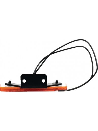 Gabaritinis žibintas LED, stačiakampė, 12/24V, gintarinė, tvirtinama varžtais, 116x21x66mm, Waś 3