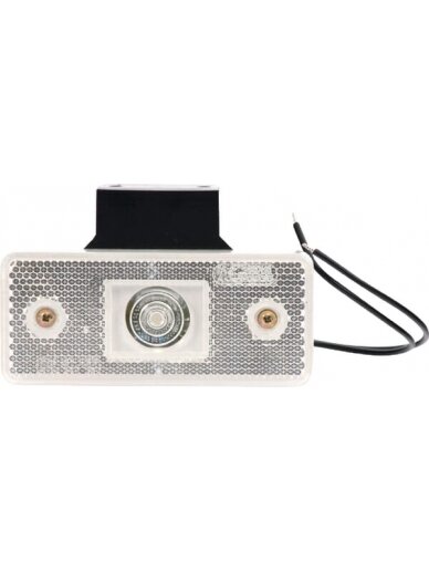 Gabaritinis žibintas LED, stačiakampė, 12/24V, skaidri, tvirtinama varžtais, 116x21x66mm, Waś Gabaritinis žibintas LED, stačiakampė, 12/24V, skaidri, tvirtinama varžtais, 116x21x66mm, Waś