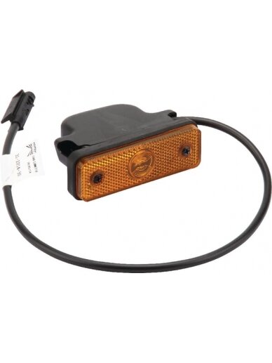 Gabaritinis žibintas LED, stačiakampio formos, oranžinė, tvirtinama varžtais, Aspöck 1 Gabaritinis žibintas LED, stačiakampio formos, oranžinė, tvirtinama varžtais, Aspöck 1