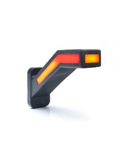 Gabaritinis žibintas RH LED, 12-24 V, 184,9x58x145,5 mm, krypties rodytuvas dinaminis, Kramp 1