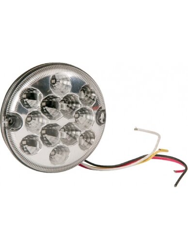 Galinis LED žibintas, apvalus, 12/24V, Ø 95 mm Galinis LED žibintas, apvalus, 12/24V, Ø 95 mm