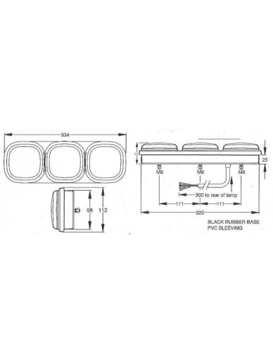 Galinis LED žibintas, stačiakampio formos, 12/24 V, baltas/gintarinis/raudonas, tvirtinamas varžtais, "Britax 1 Galinis LED žibintas, stačiakampio formos, 12/24 V, baltas/gintarinis/raudonas, tvirtinamas varžtais, "Britax 1