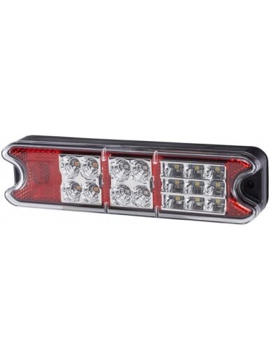 Galinis LED žibintas, stačiakampis, 10/30 V, raudonas/geltonas, tvirtinamas varžtais, 191x28x50 mm, 21 LED, "Hella ValueFit Galinis LED žibintas, stačiakampis, 10/30 V, raudonas/geltonas, tvirtinamas varžtais, 191x28x50 mm, 21 LED, "Hella ValueFit