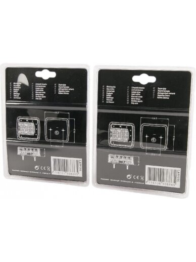 Galinis LED žibintas, stačiakampis, 12/24V, 98,8x106,5x35mm, gopart 3