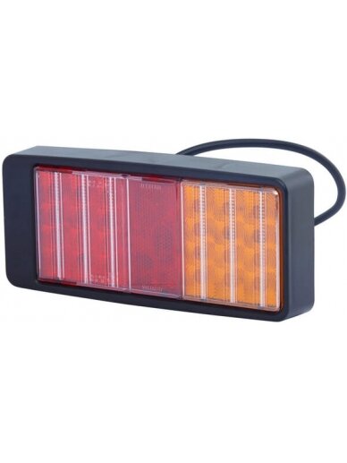Galinis LED žibintas, stačiakampis, 9/10/30/36V, raudonas/juodos spalvos, tvirtinamas varžtais, 223x35x98 mm, 27 LED, "Hella ValueFit Galinis LED žibintas, stačiakampis, 9/10/30/36V, raudonas/juodos spalvos, tvirtinamas varžtais, 223x35x98 mm, 27 LED, "Hella ValueFit