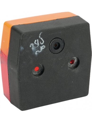 Galinis žibintas kvadratinis, 12 V, raudonos/gintarinės spalvos, tvirtinamas varžtais, "Minipoint", "Aspöck 1 Galinis žibintas kvadratinis, 12 V, raudonos/gintarinės spalvos, tvirtinamas varžtais, "Minipoint", "Aspöck 1