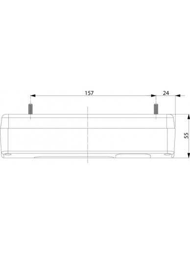 Galinis žibintas LH 5/21W, stačiakampis, 12/24V, baltas/oranžinis/raudonas, 218x54.5x100mm, gopart 5