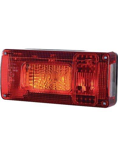 Galinis žibintas LH 5/21W, stačiakampis, 12/24V, baltas/oranžinis/raudonas, 218x54.5x100mm, gopart Galinis žibintas LH 5/21W, stačiakampis, 12/24V, baltas/oranžinis/raudonas, 218x54.5x100mm, gopart