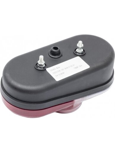 Galinis žibintas LH apvalus, 12/24V, gintarinis/raudonas, tvirtinamas varžtais, 162,5x AMP kištukas, "Cobo 4 Galinis žibintas LH apvalus, 12/24V, gintarinis/raudonas, tvirtinamas varžtais, 162,5x AMP kištukas, "Cobo 4
