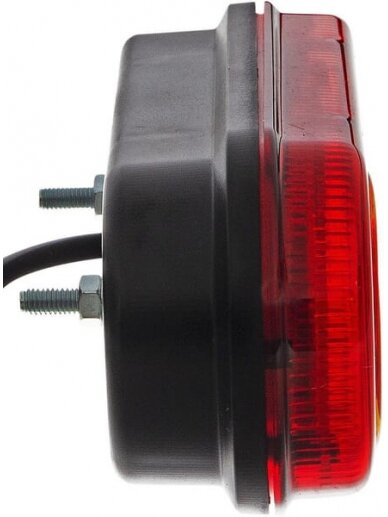 Galinis žibintas LH LED, stačiakampis, 12/24V, raudonas/oranžinis, 205x53,6x80mm, gopart 1