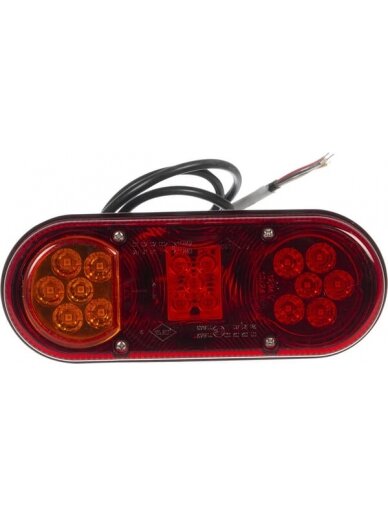 Galinis žibintas LH LED, stačiakampis, 12/24V, raudonas/oranžinis, 205x53,6x80mm, gopart Galinis žibintas LH LED, stačiakampis, 12/24V, raudonas/oranžinis, 205x53,6x80mm, gopart