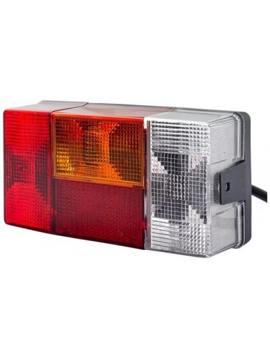 Galinis žibintas LH stačiakampio formos, 12/24V, raudonas/oranžinis/baltas, tvirtinamas varžtais, 210x66x108mm, Hella Galinis žibintas LH stačiakampio formos, 12/24V, raudonas/oranžinis/baltas, tvirtinamas varžtais, 210x66x108mm, Hella