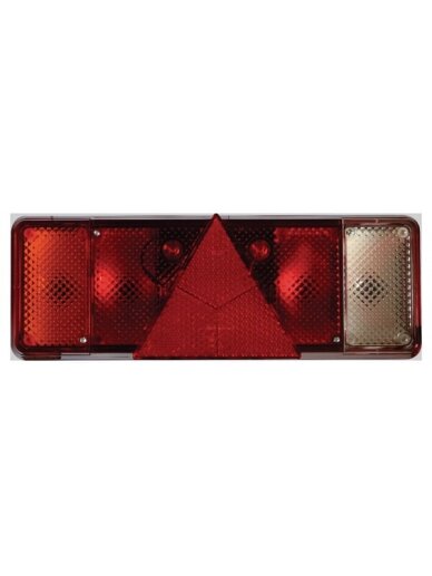 Galinis žibintas LH stačiakampio formos, 12V, gintarinis/raudonas/baltas, tvirtinamas varžtais, 387x137mm, Waś Galinis žibintas LH stačiakampio formos, 12V, gintarinis/raudonas/baltas, tvirtinamas varžtais, 387x137mm, Waś