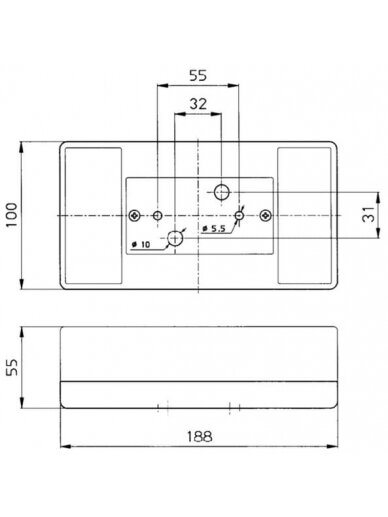 Galinis žibintas LH stačiakampio formos, 12V, raudonas/oranžinis, prisukamas varžtais, 188x55x100mm, Jokon 1 Galinis žibintas LH stačiakampio formos, 12V, raudonas/oranžinis, prisukamas varžtais, 188x55x100mm, Jokon 1