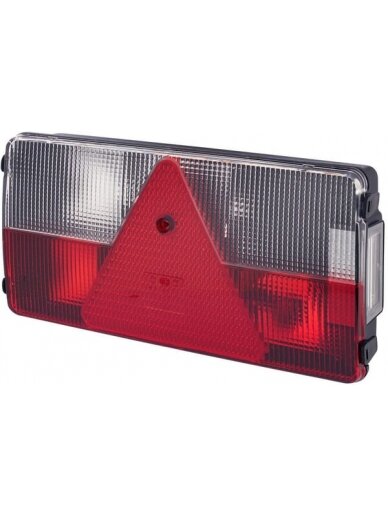 Galinis žibintas LH stačiakampio formos, 12V, raudonas/oranžinis/baltas, tvirtinamas varžtais, 281x53,5x138,9 mm, Hella Galinis žibintas LH stačiakampio formos, 12V, raudonas/oranžinis/baltas, tvirtinamas varžtais, 281x53,5x138,9 mm, Hella