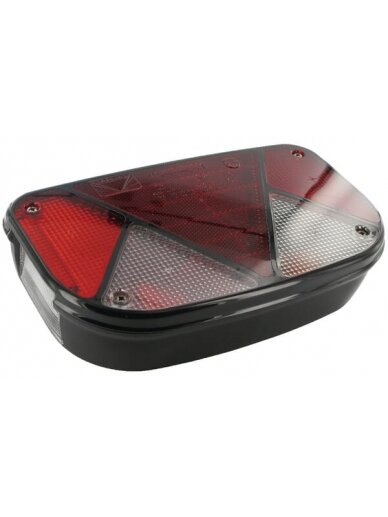 Galinis žibintas LH stačiakampio formos, 12V, raudonas/permatomas, prisukamas varžtais, 240x52 mm, 5 kontaktų bajonetas, "Multipoint II" pagal "Aspöck Galinis žibintas LH stačiakampio formos, 12V, raudonas/permatomas, prisukamas varžtais, 240x52 mm, 5 kontaktų bajonetas, "Multipoint II" pagal "Aspöck