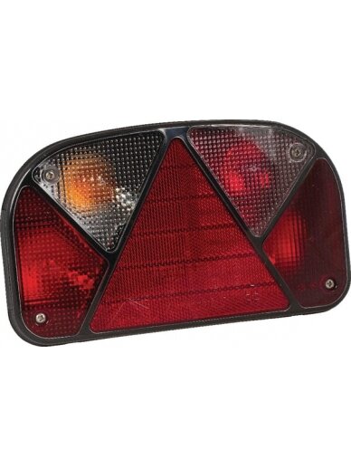Galinis žibintas LH stačiakampio formos, 12V, raudonas/permatomas, prisukamas varžtais, 240x52 mm, "Multipoint II", gamintojas "Aspöck Galinis žibintas LH stačiakampio formos, 12V, raudonas/permatomas, prisukamas varžtais, 240x52 mm, "Multipoint II", gamintojas "Aspöck