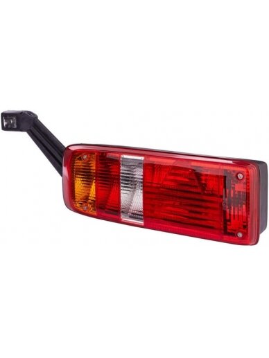 Galinis žibintas LH stačiakampio formos, 24 V, gintarinis / permatomas / raudonas, tvirtinamas varžtais, "Hella Galinis žibintas LH stačiakampio formos, 24 V, gintarinis / permatomas / raudonas, tvirtinamas varžtais, "Hella