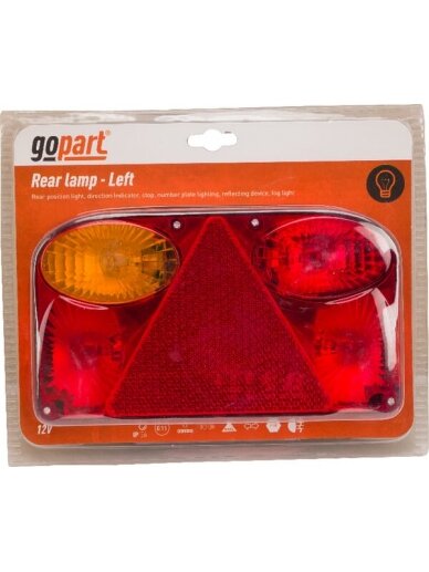 Galinis žibintas LH stačiakampis, 12/24V, 235x135x52mm, 5 kontaktų bajonetas, gopart 1 Galinis žibintas LH stačiakampis, 12/24V, 235x135x52mm, 5 kontaktų bajonetas, gopart 1