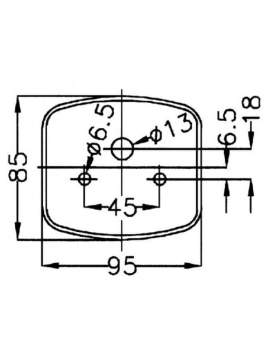 Galinis žibintas RH kvadratinis, 12 V, gintarinis/raudonas, tvirtinamas varžtais, plokščias kištukas, Geka 1 Galinis žibintas RH kvadratinis, 12 V, gintarinis/raudonas, tvirtinamas varžtais, plokščias kištukas, Geka 1