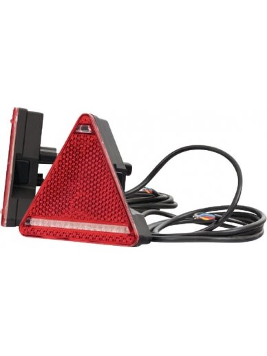 Galinis žibintas RH LED, trikampio formos, 12/24V, gintarinis/raudonas, tvirtinamas varžtais, 163x60.3x144mm, Waś 1 Galinis žibintas RH LED, trikampio formos, 12/24V, gintarinis/raudonas, tvirtinamas varžtais, 163x60.3x144mm, Waś 1