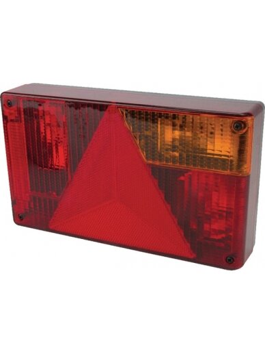 Galinis žibintas RH stačiakampio formos, 12/24V, gintarinis/raudonas, tvirtinamas varžtais, Jokon Galinis žibintas RH stačiakampio formos, 12/24V, gintarinis/raudonas, tvirtinamas varžtais, Jokon