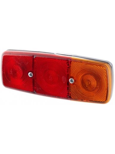 Galinis žibintas RH stačiakampio formos, 12/24V, raudonas/oranžinis, prisukamas varžtais, 282x76x105mm, Hella Galinis žibintas RH stačiakampio formos, 12/24V, raudonas/oranžinis, prisukamas varžtais, 282x76x105mm, Hella