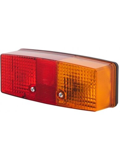 Galinis žibintas RH stačiakampio formos, 12/24V, raudonas/oranžinis/baltas, tvirtinamas varžtais, 158x51x64mm, Hella Galinis žibintas RH stačiakampio formos, 12/24V, raudonas/oranžinis/baltas, tvirtinamas varžtais, 158x51x64mm, Hella