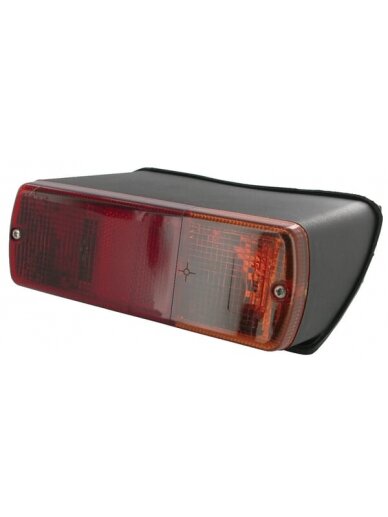 Galinis žibintas RH stačiakampio formos, 12/24V, raudonos/gintarinės spalvos, tvirtinamas varžtais, 200x85x85mm, Britax 1 Galinis žibintas RH stačiakampio formos, 12/24V, raudonos/gintarinės spalvos, tvirtinamas varžtais, 200x85x85mm, Britax 1