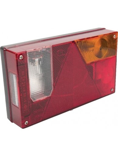 Galinis žibintas RH stačiakampio formos, 12V, raudonos/gintarinės/skaidrios spalvos, tvirtinamas varžtais, Multipoint by Aspöck Galinis žibintas RH stačiakampio formos, 12V, raudonos/gintarinės/skaidrios spalvos, tvirtinamas varžtais, Multipoint by Aspöck