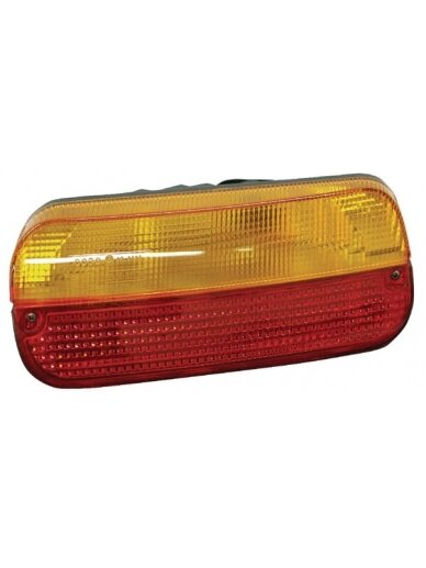Galinis žibintas RH stačiakampio formos, raudonos/gintarinės spalvos, tvirtinamas varžtais, 262x99x152mm Deutsch kištukas, Cobo Galinis žibintas RH stačiakampio formos, raudonos/gintarinės spalvos, tvirtinamas varžtais, 262x99x152mm Deutsch kištukas, Cobo
