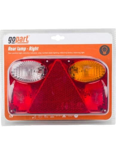 Galinis žibintas RH stačiakampis, 12/24V, 235x135x52mm, 5 kontaktų bajonetas, gopart 1 Galinis žibintas RH stačiakampis, 12/24V, 235x135x52mm, 5 kontaktų bajonetas, gopart 1