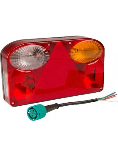 Galinis žibintas RH stačiakampis, 12/24V, 235x135x52mm, 5 kontaktų bajonetas, gopart Galinis žibintas RH stačiakampis, 12/24V, 235x135x52mm, 5 kontaktų bajonetas, gopart