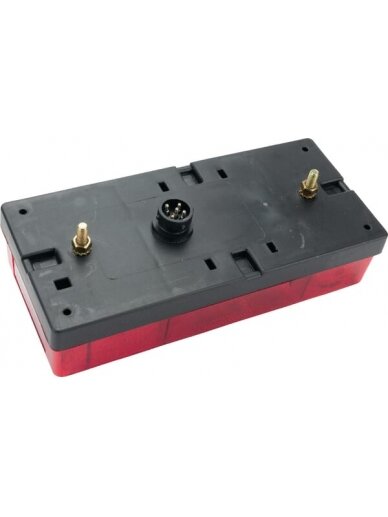 Galinis žibintas stačiakampis, 12 V, raudonas/juodos spalvos, tvirtinamas varžtais, Midipoint by Aspöck 1 Galinis žibintas stačiakampis, 12 V, raudonas/juodos spalvos, tvirtinamas varžtais, Midipoint by Aspöck 1