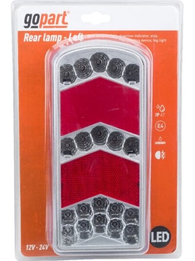 Galinis žibintas LH LED, stačiakampis, 12-24V, 228x106x40mm, gopart 1