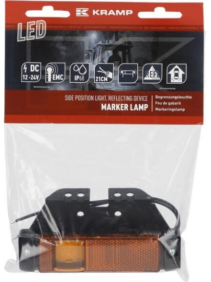 Gabaritinis žibintas LED, stačiakampė, 12-24 V, 130x32x20,5 mm, Kramp 5 Gabaritinis žibintas LED, stačiakampė, 12-24 V, 130x32x20,5 mm, Kramp 5