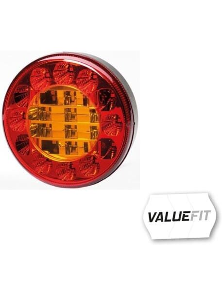 Galinis LED žibintas, apvalus, 10/30 V, raudonos/juodos spalvos, tvirtinamas varžtais, Ø 122 mm, 24 LED, "Hella ValueFit Galinis LED žibintas, apvalus, 10/30 V, raudonos/juodos spalvos, tvirtinamas varžtais, Ø 122 mm, 24 LED, "Hella ValueFit