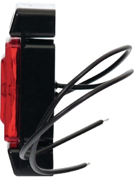 Gabaritinė lemputė LED, stačiakampė, 12/24V, raudona, tvirtinama varžtais, 72x32mm, 2