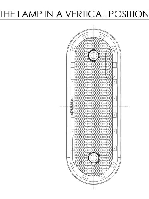 Gabaritinis žibintas LED, stačiakampė, 12-24V, 114x40x25mm, Kramp 11 Gabaritinis žibintas LED, stačiakampė, 12-24V, 114x40x25mm, Kramp 11