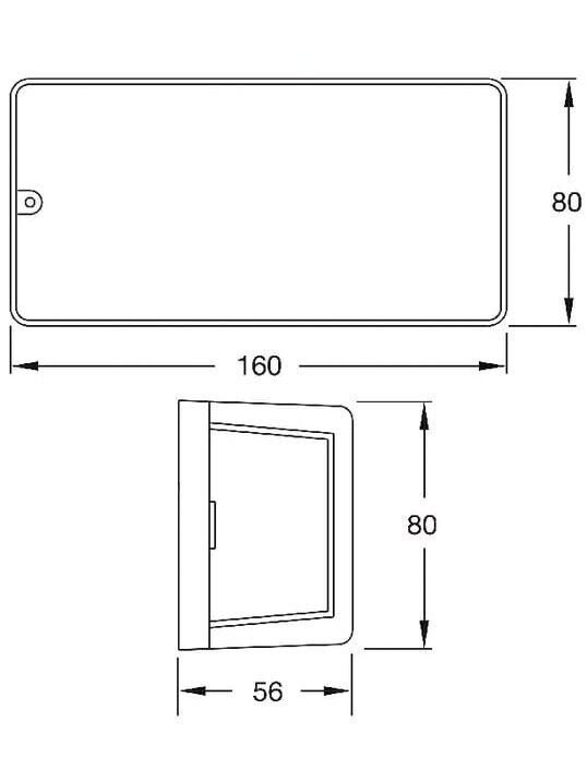 Galinis žibintas stačiakampio formos, 12/24V, gintarinis/raudonas, tvirtinamas varžtais, 160x56x80mm, Britax 2