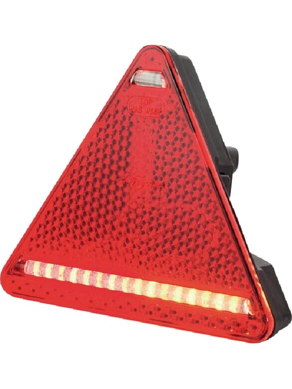 Galinis žibintas RH LED, trikampio formos, 12/24V, gintarinis/raudonas, tvirtinamas varžtais, 163x60.3x144mm, Waś 4 Galinis žibintas RH LED, trikampio formos, 12/24V, gintarinis/raudonas, tvirtinamas varžtais, 163x60.3x144mm, Waś 4