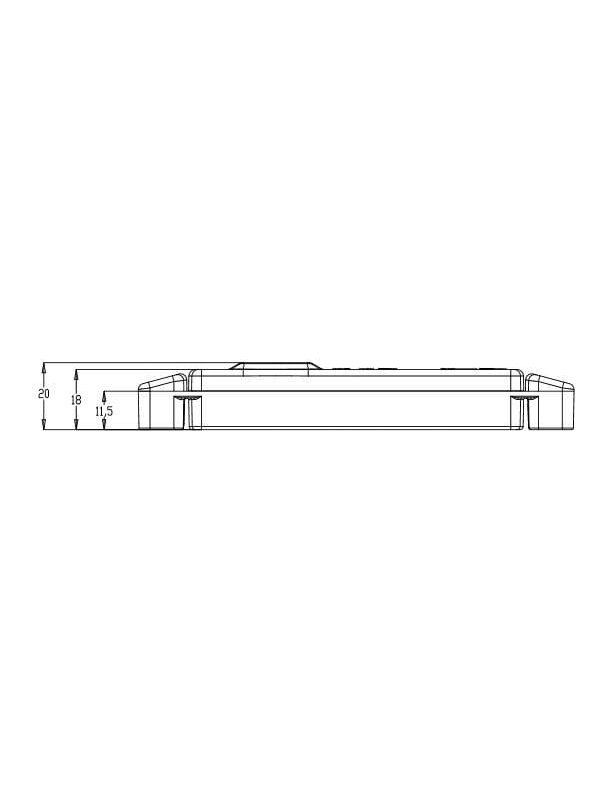 Gabaritinis žibintas LED, stačiakampė, 12-24V, 130x32x20mm, Kramp 4 Gabaritinis žibintas LED, stačiakampė, 12-24V, 130x32x20mm, Kramp 4