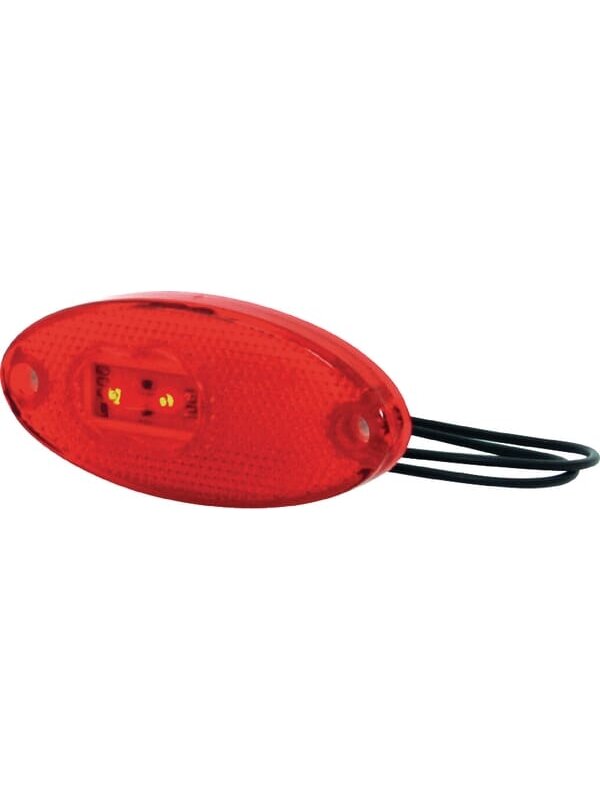 Gabaritinė lemputė LED, ovali, 12/24V, oranžinė/raudona, tvirtinama varžtais, 102x46mm, 2 Gabaritinė lemputė LED, ovali, 12/24V, oranžinė/raudona, tvirtinama varžtais, 102x46mm, 2
