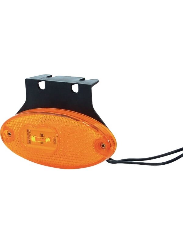 Gabaritinė lemputė LED, ovalii, 12/24V, gintarinė, tvirtinama varžtais, 102x46mm, 2 Gabaritinė lemputė LED, ovalii, 12/24V, gintarinė, tvirtinama varžtais, 102x46mm, 2